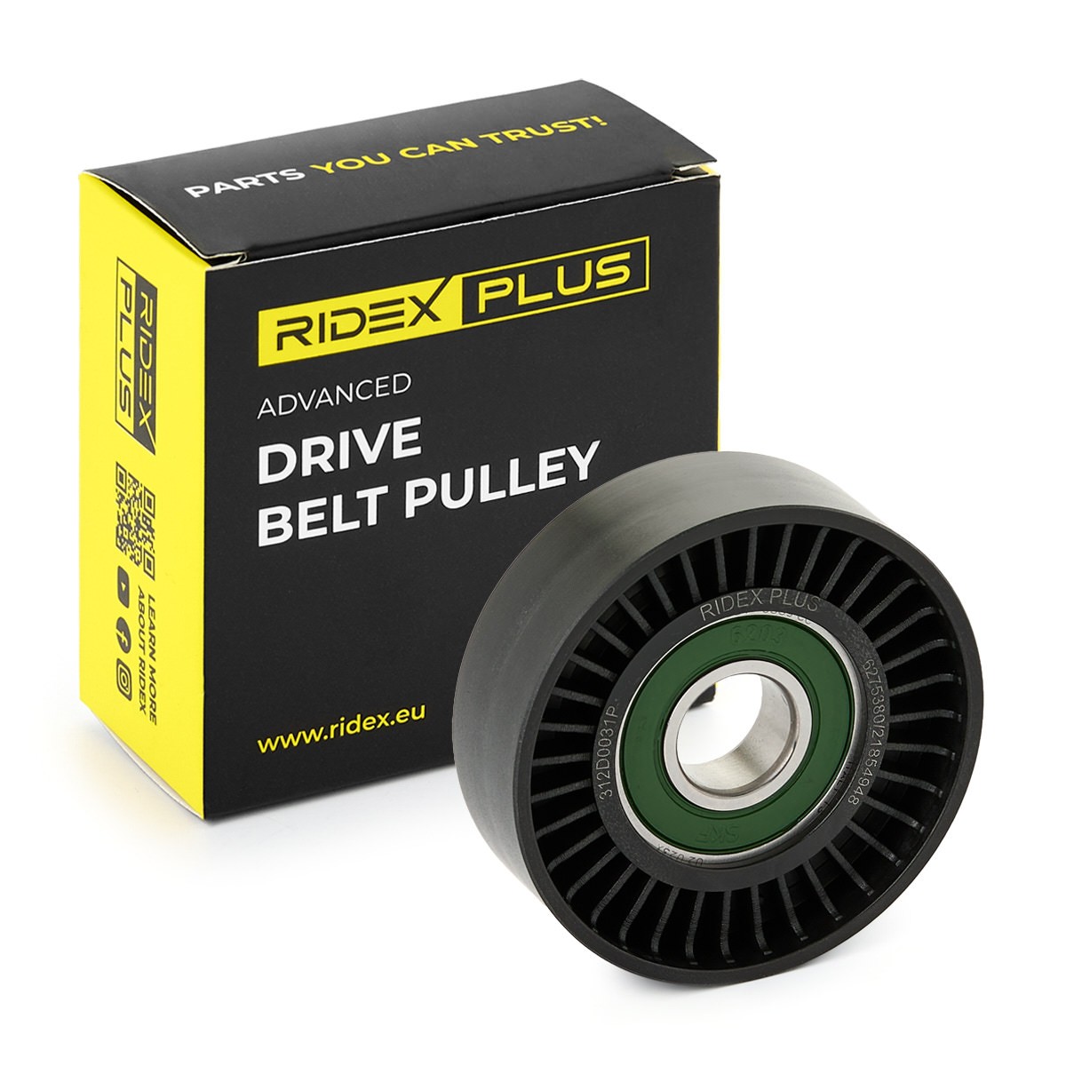 RIDEX PLUS Τροχαλία παρέκκλισης, ιμάντας poly-V 312D0031P Τροχαλία αδρανείας ιμάντα poly v RIDEX PLUS TWINGO 312D0031P φθηνά