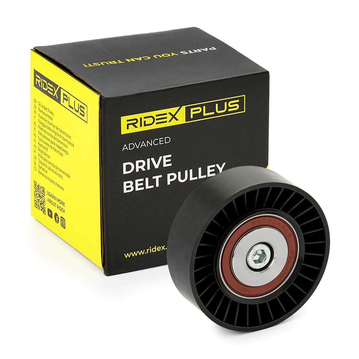 RIDEX PLUS Polia de desvio / de guia, correia trapezoidal estriada 312D0129P 312D0129P Polia de desvio de guia correia trapezoidal estriada SKODA SUPERB RIDEX PLUS