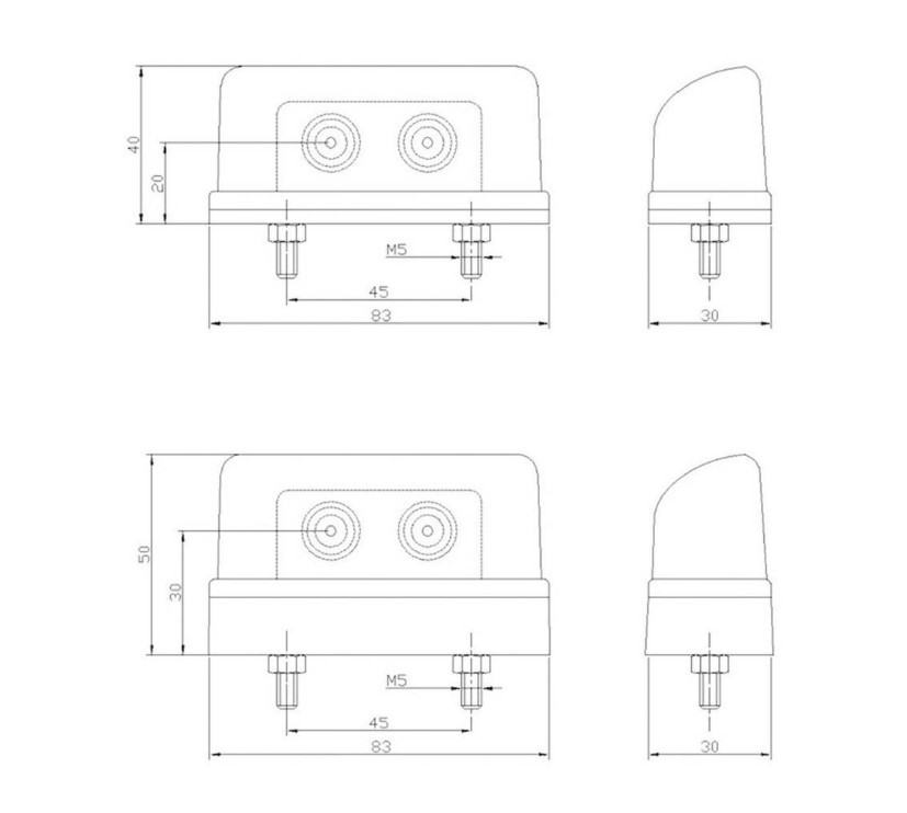 WAS Luz de chapa de matrícula 244 Luz de matricula WAS CITROËN 244