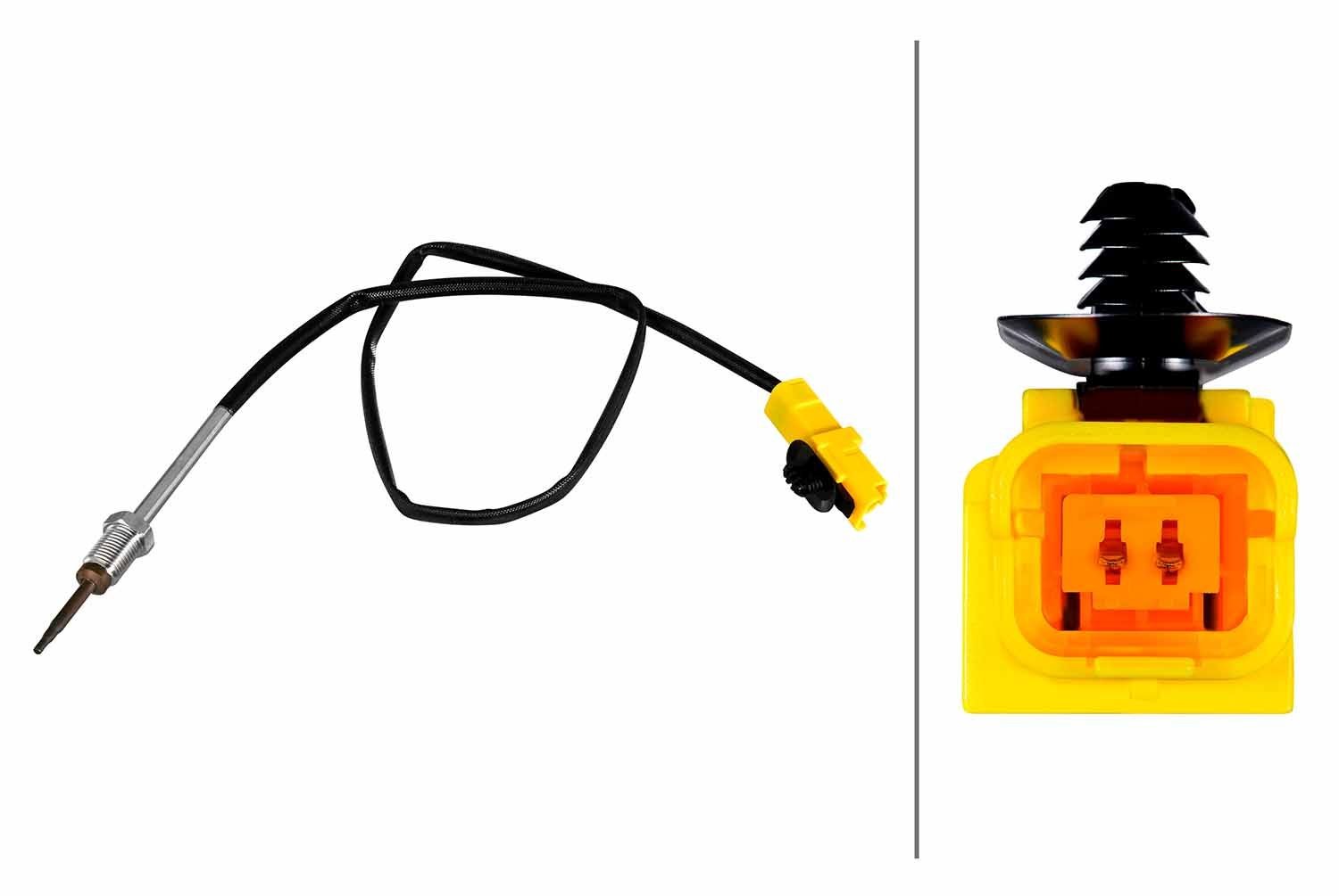 HELLA Sensor, exhaust gas temperature 6PT 010 376-591 6PT 010 376-591 HELLA temperature sensor for RENAULT KANGOO