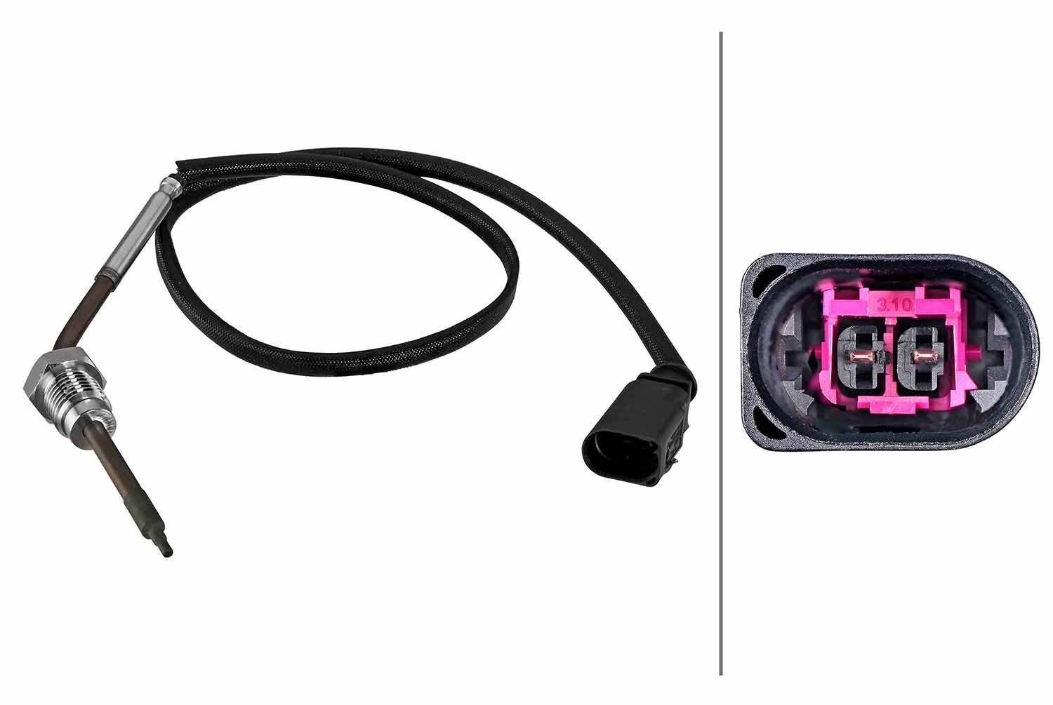 HELLA Palpeur, température des gaz 6PT 010 376-741 HELLA Sonde de temperature des gaz d'echappement OPEL 6PT 010 376-741