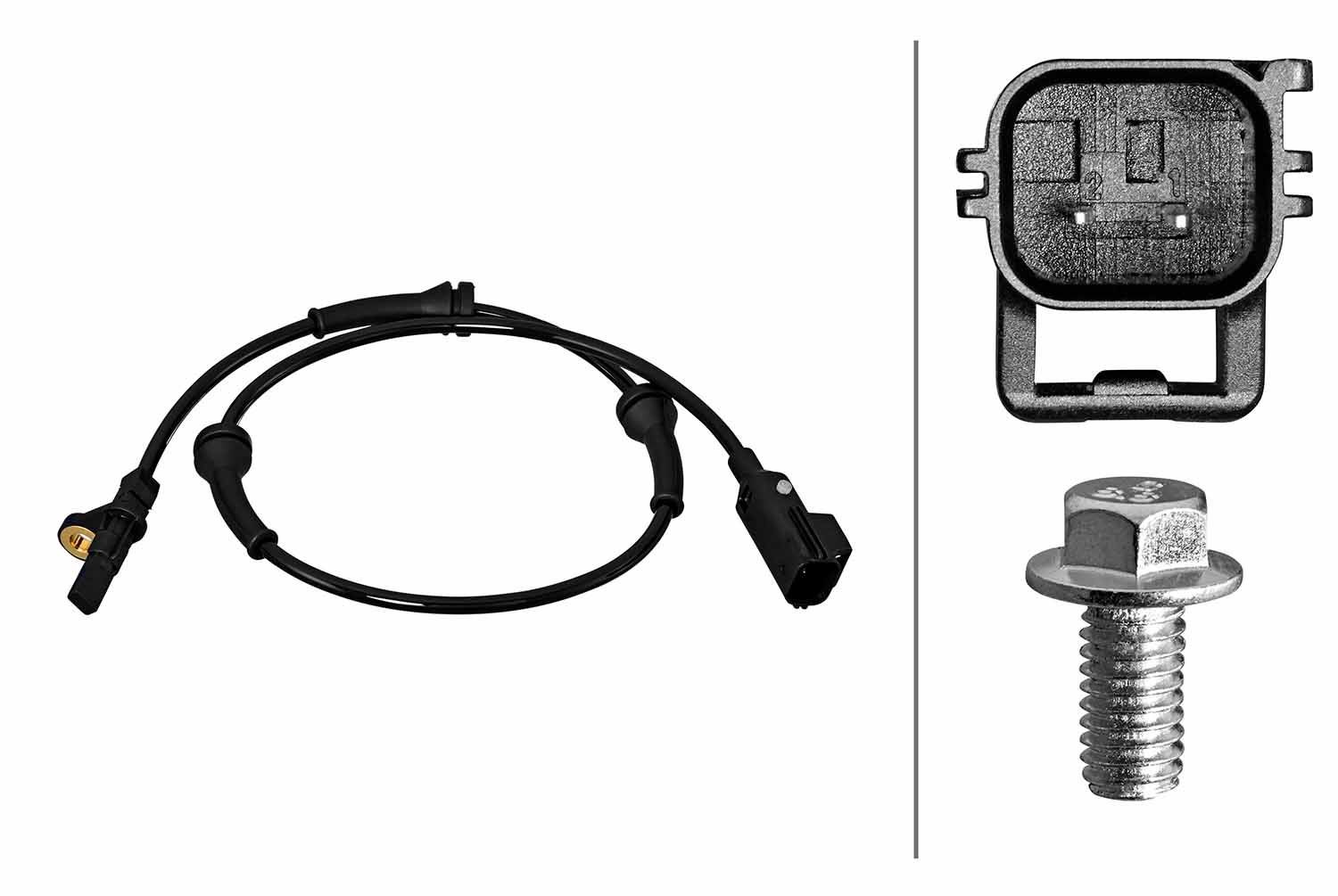 HELLA Sensor, rotações da roda 6PU 358 218-301 HELLA 6PU 358 218-301 Sensor, rotações da roda