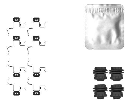 HELLA Lisakomplekt, ketaspiduriklotsid 8DZ 355 207-081 Lisakomplekt, ketaspidurikate HELLA Fiat 500 8DZ 355 207-081