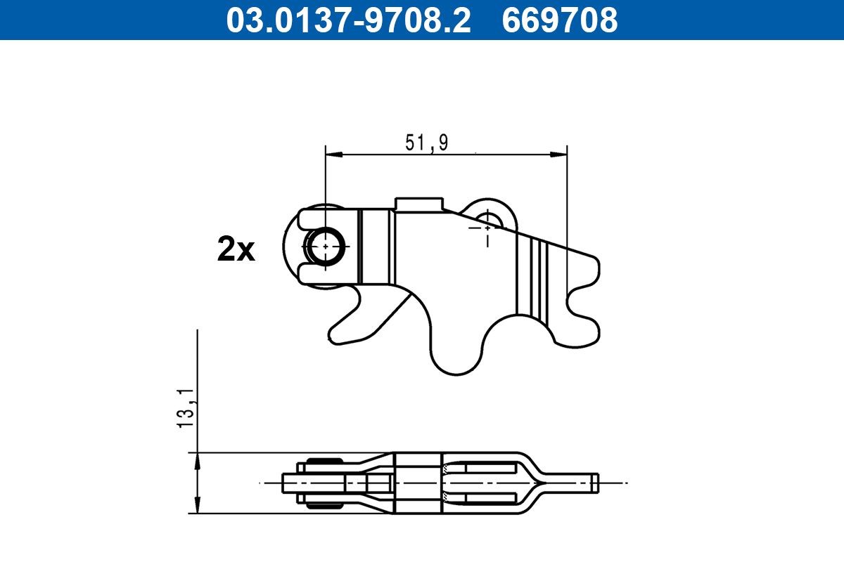 ATE Brake shoe fitting kit 03.0137-9708.2 ATE 03.0137-9708.2 genuine BMW E36 Touring brake shoe fitting kit price