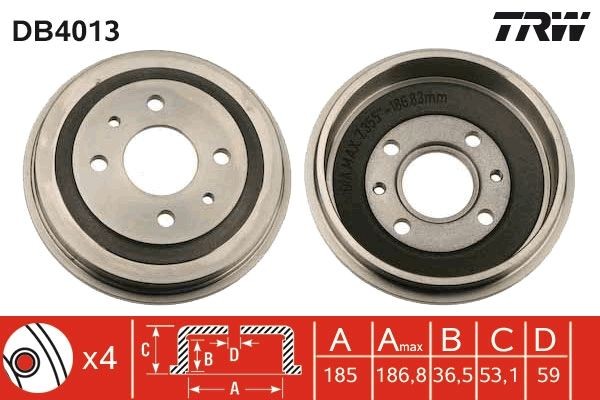 TRW Brzdový bubon DB4013 TRW DB4013 Brzdový bubon Argo (358_) originálne cena