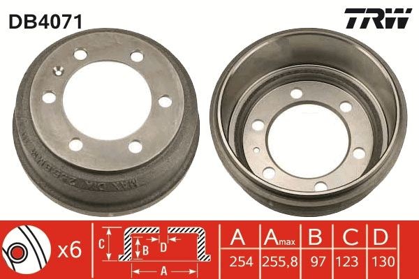 TRW Brzdový bubon DB4071 TRW DB4071 originálne Brzdový bubon OPEL MOKKA cena