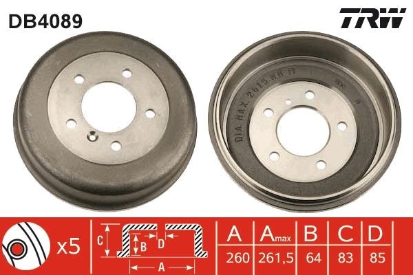TRW Ταμπούρο DB4089 TRW DB4089 Ταμπούρο
