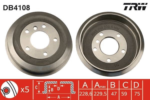 Jarrurumpu TRW DB4108 TRW DB4108 BMW 3-sarja 2016 Jarrurumpu