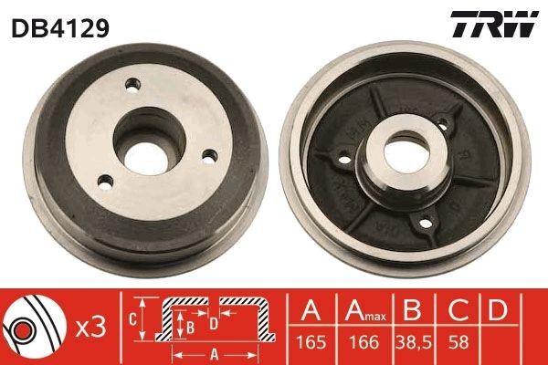 TRW Ταμπούρο DB4129 TRW DB4129 Ταμπούρο Citroën Saxo Hatchback φθηνά