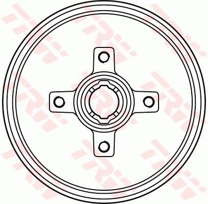 TRW Brake drum DB4134BR DB4134BR TRW brake drum for VAUXHALL CORSA