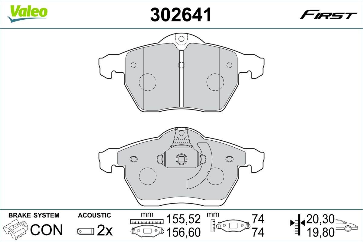 VALEO Jarrupalat, levyjarru 302641 hinta Opel F35_ Etujarrupalat 302641 VALEO