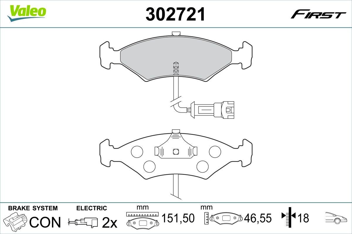 VALEO Τακάκια φρένων 302721 VALEO 302721 Σετ τακάκια Ford Escort MK4 Combi φθηνά