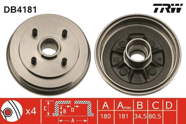 TRW Bromstrumma DB4181 Byta Bromstrumma Toyota Starlet P9 kostnad TRW DB4181