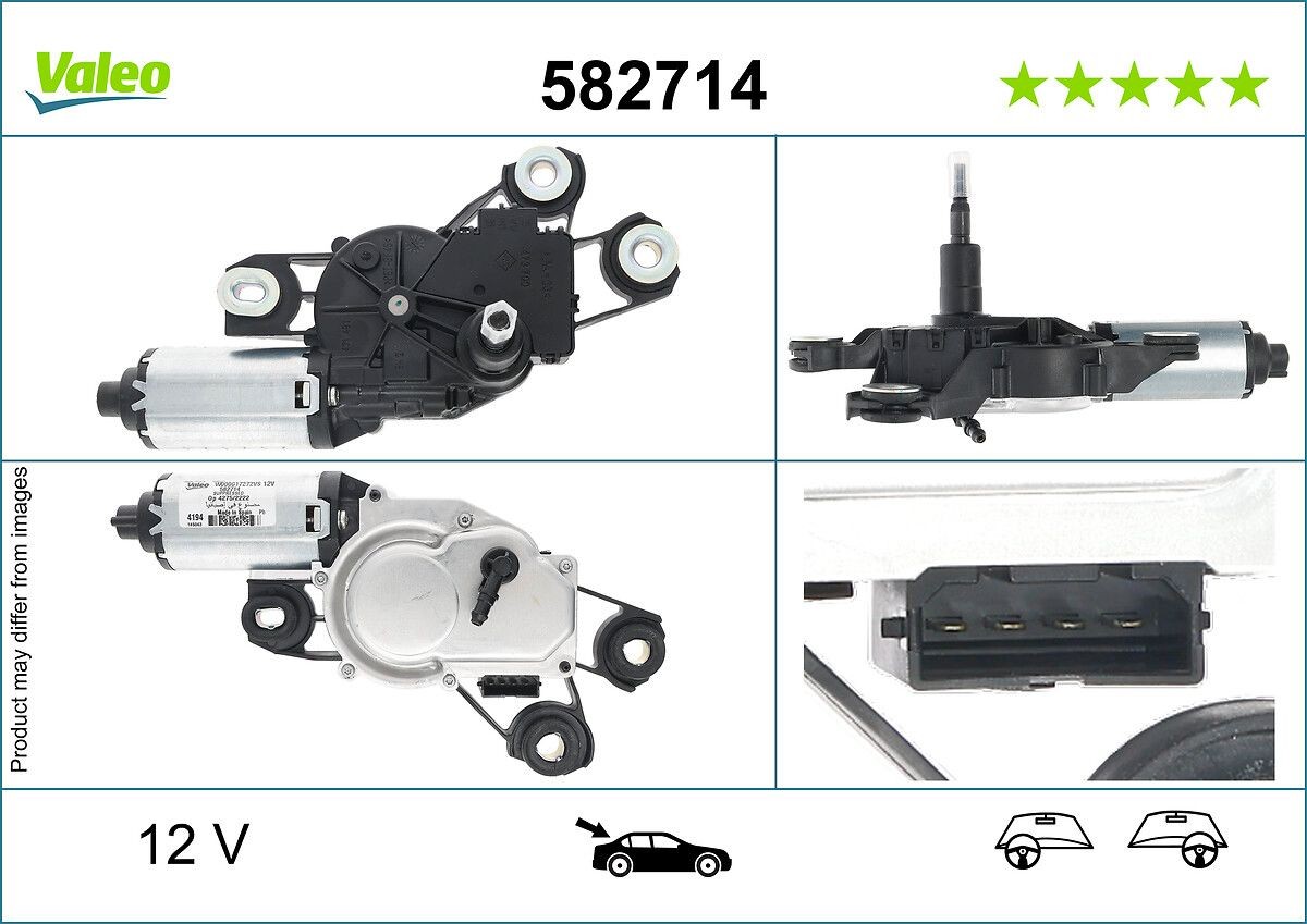 VALEO Motor stieračov 582714 Motor stieračov VALEO Seat AROSA 582714