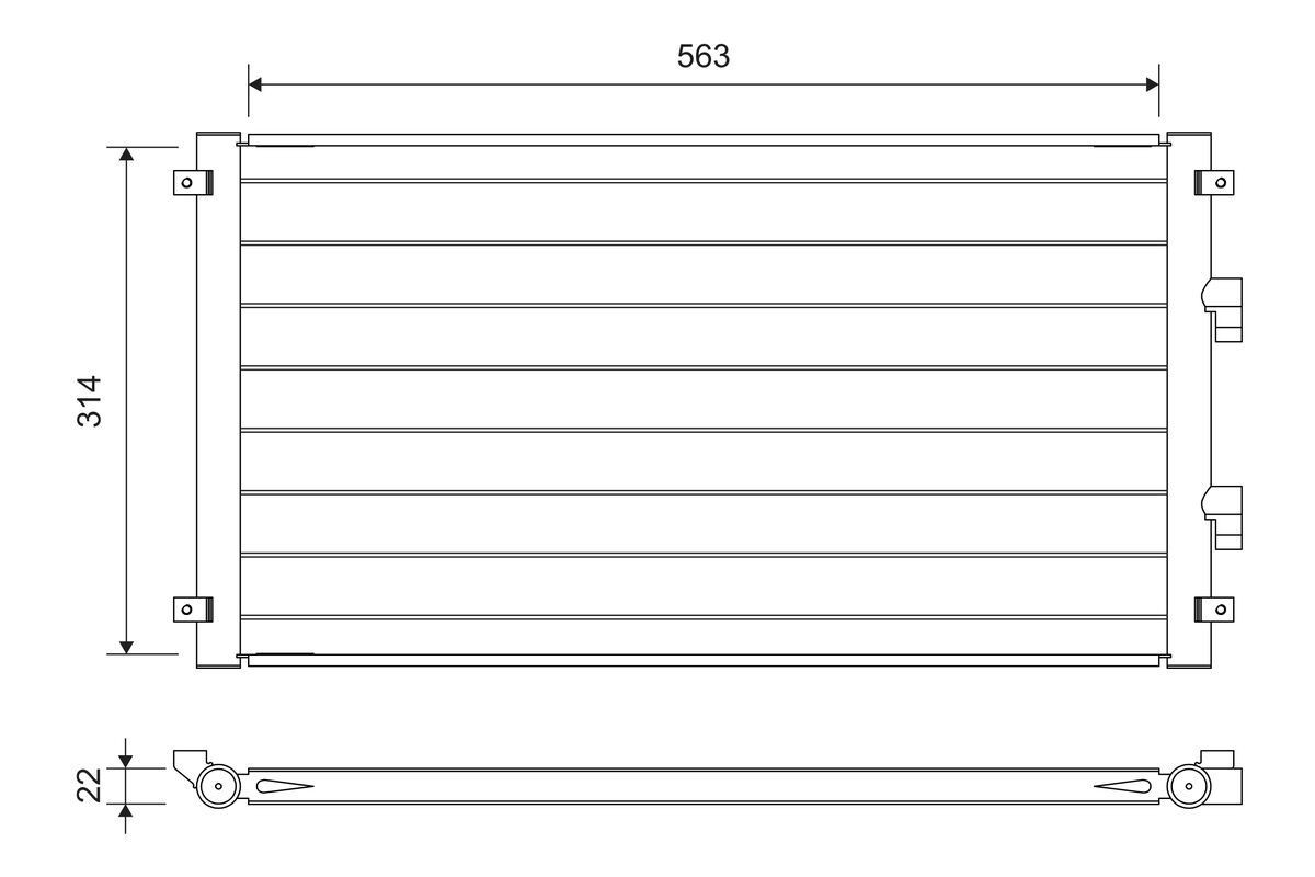 VALEO Kondensator, klimaanlæg 822755 Aircondition kondensator VALEO Nissan SKYLINE 822755