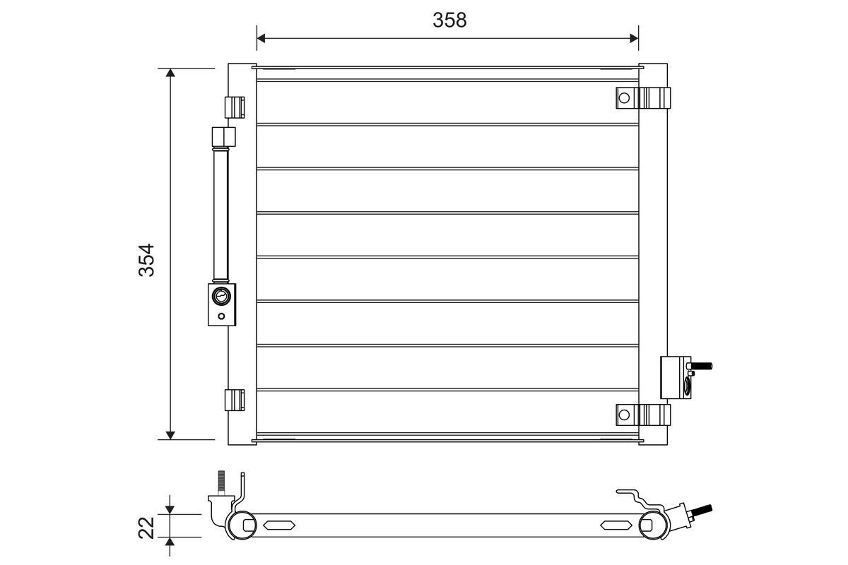 VALEO Kondensor, klimatanläggning 822759 822759 AC-kondensor VALEO ALFA ROMEO GT
