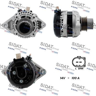 SIDAT Alternátor A12DE1309A2 Alternátor TOYOTA SIDAT A12DE1309A2