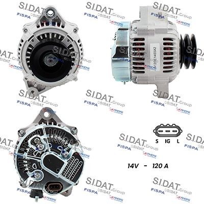 SIDAT Alternátor A12DE1403A2 Alternátor TOYOTA SIDAT A12DE1403A2