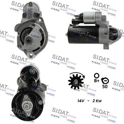 SIDAT Štartér S12BH0170 S12BH0170 Štartér AUDI 100 SIDAT