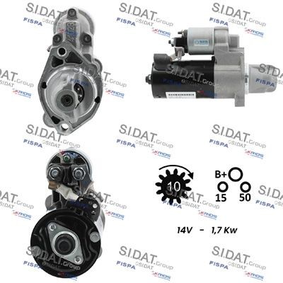 SIDAT Startmotor S12BH0897 MERCEDES-BENZ startmotor SIDAT S12BH0897