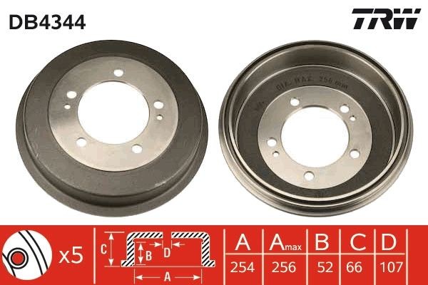TRW Brake drum DB4344 TRW DB4344 Daihatsu Sirion 1 brake drum cost