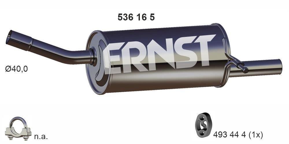 Πίσω σιλανσιέ ERNST 536165 ERNST 536165: Τελικό εξάτμισης Dacia DUSTER 2023