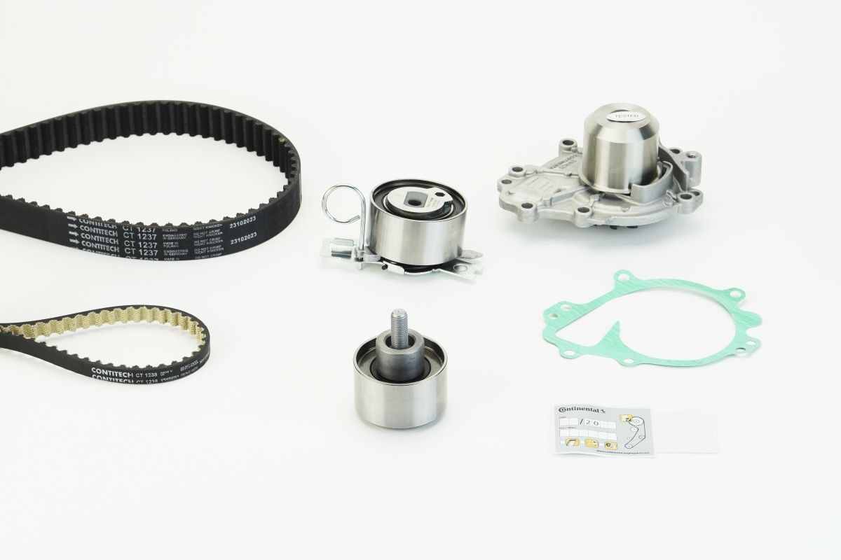 CONTITECH Bomba de água + kit de correia dentada CT1237WP2PRO Bomba de água + kit de correia de distribuição CONTITECH HYUNDAI CT1237WP2PRO