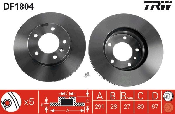 TRW Bremsscheibe DF1804 DF1804 TRW Daimler XJ X300 Sport-Bremsscheiben kaufen