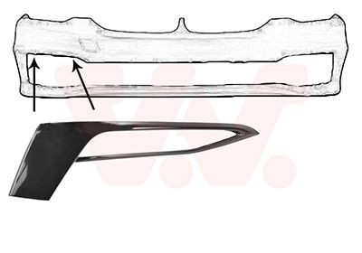VAN WEZEL Bumper moulding 0550584 VAN WEZEL 0550584 genuine BMW G31 bumper trim price