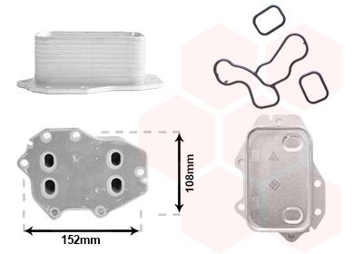 VAN WEZEL Oliekøler, motorolie 06013773 Olieradiator VAN WEZEL BMW E9 06013773