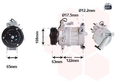 VAN WEZEL Compressor, ar condicionado 1701K708 1701K708 Compressor de ar condicionado JEEP COMPASS VAN WEZEL