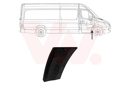 VAN WEZEL Prydnads- / Skyddslist, skärm 3077422 VAN WEZEL 3077422 Skärmbreddare Mercedes-Benz R107 original