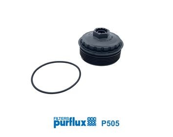 PURFLUX Vāks, Eļļas filtra korpuss P505 Eļļas filtra korpuss / -blīve PURFLUX Renault MEGANE P505