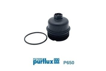 PURFLUX Vāks, Eļļas filtra korpuss P650 Eļļas filtra korpuss / -blīve PURFLUX Renault MEGANE P650