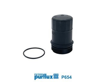 PURFLUX Veko, puzdro olejového filtra P654 Kryt olejového filtra / tesnenie SKODA PURFLUX P654