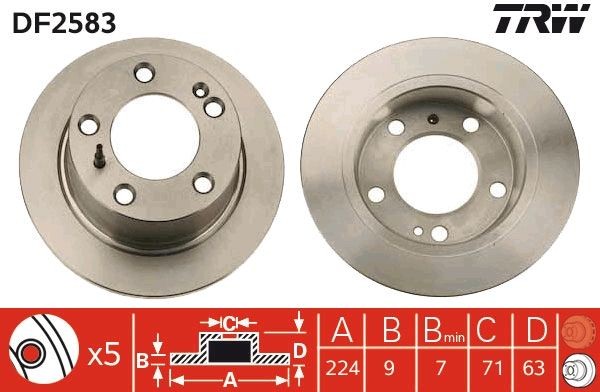 TRW Piduriketas DF2583 TRW DF2583 originaal Pidurikettad XM I Hatchback (Y3) hind