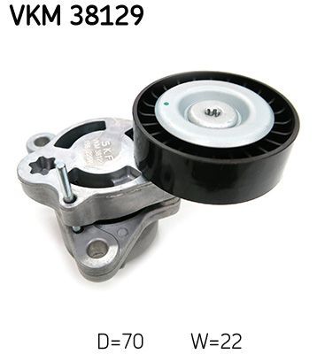 SKF Spanrol, poly V-riem VKM 38129 SKF VKM 38129 Riemaandrijving / kettingaandrijving MERCEDES-BENZ S-KLASSE (W223)