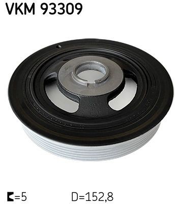 SKF Remskive, veivaksel VKM 93309 Remskive veivaksel SKF Peugeot 3008 VKM 93309