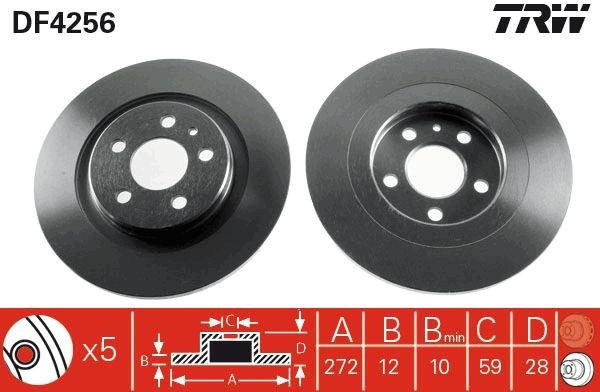 TRW Δισκόπλακα DF4256 TRW Αγωνιστικές δισκόπλακες FIAT DF4256