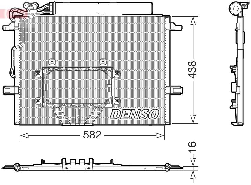 DENSO Kondensaator, kliimaseade DCN17065 Kliimaradiaator DENSO G-klass DCN17065 odav