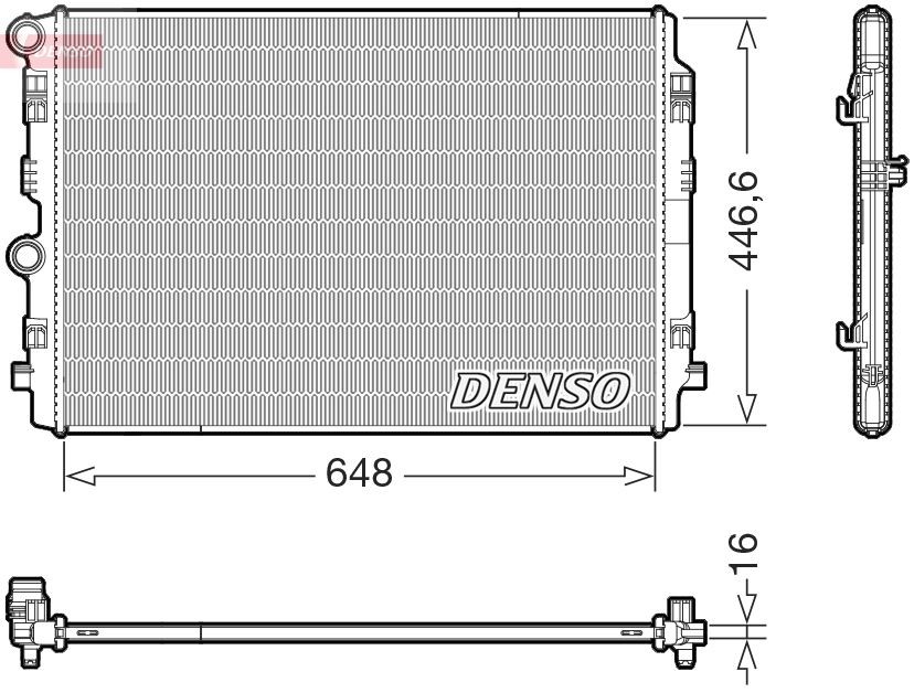DENSO Radiateur du moteur DRM02050 Radiateur de refroidissement moteur DENSO PASSAT DRM02050 pas cher