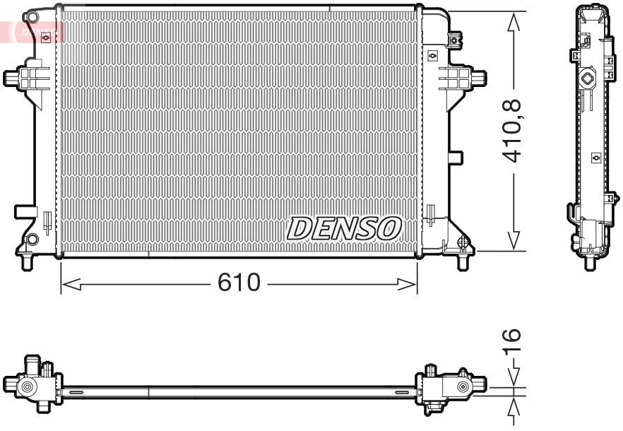 DENSO Radiateur du moteur DRM41038 DRM41038 Radiateur de refroidissement HYUNDAI GETZ DENSO