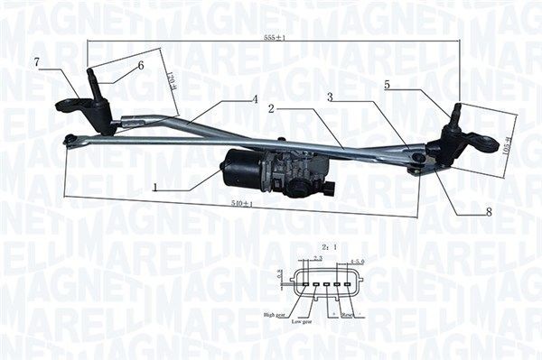 MAGNETI MARELLI Dispositivo lavavetri 064351758010 MAGNETI MARELLI 064351758010 Tiranteria tergicristallo Dacia Dokker Express prezzo