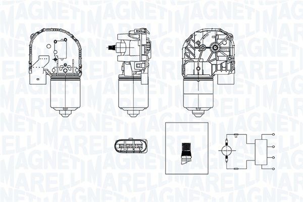 MAGNETI MARELLI Moteur d'essuie-glace 064377600010 064377600010 Moteur d'essuie-glace MAGNETI MARELLI VOLKSWAGEN EOS