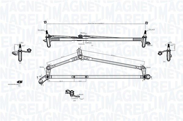 MAGNETI MARELLI Vindusvisker overføring 085570737010 MAGNETI MARELLI 085570737010 Pusseroverføring 9-5 originale pris