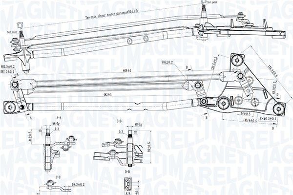 MAGNETI MARELLI Torkarmekanism 085570738010 MAGNETI MARELLI 085570738010 Torkarmekanism Volvo S60 2 original