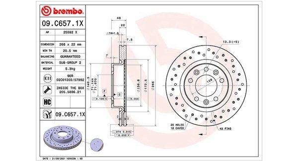 MAGNETI MARELLI Bremseskive 360406176902 Sports bremseskiver MAGNETI MARELLI 307 360406176902 billig