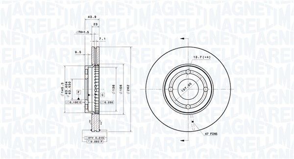 MAGNETI MARELLI Bremseskive 360406180101 360406180101 Bremseskiver MAGNETI MARELLI FORD GALAXY