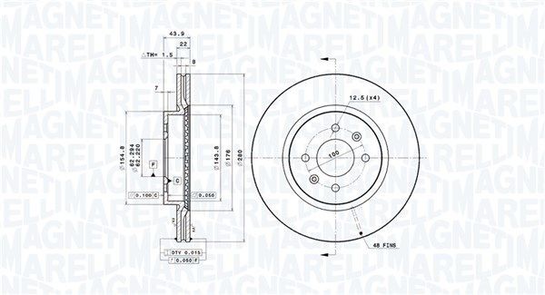 MAGNETI MARELLI Piduriketas 360406184101 Sport pidurikettad MAGNETI MARELLI HYUNDAI 360406184101