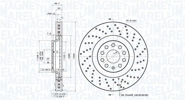 MAGNETI MARELLI Bromsskiva 360406185402 360406185402 MAGNETI MARELLI bromsskivor SKODA FELICIA